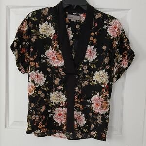 Vero Moda Black Floral Blouse NWOT